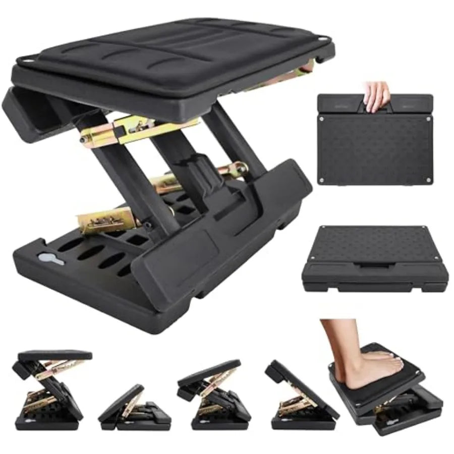 Adjustable Feet Rest and Footstool Under Desk Ergonomic Leg Rest with Massage Roller Height and Angle Adjustable Detachable Cus