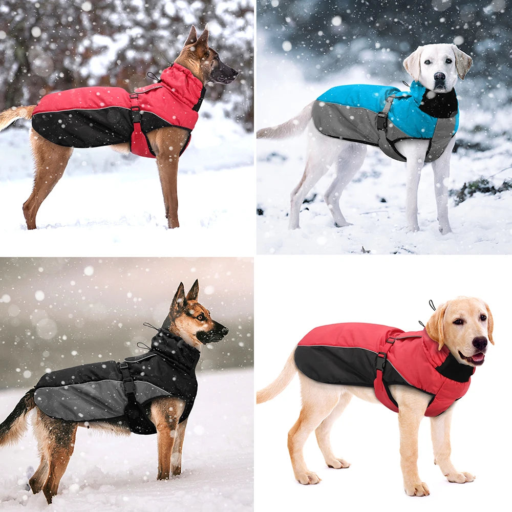 Waterproof Big Dog Coat Jacket Reflective Raincoat For Dogs
