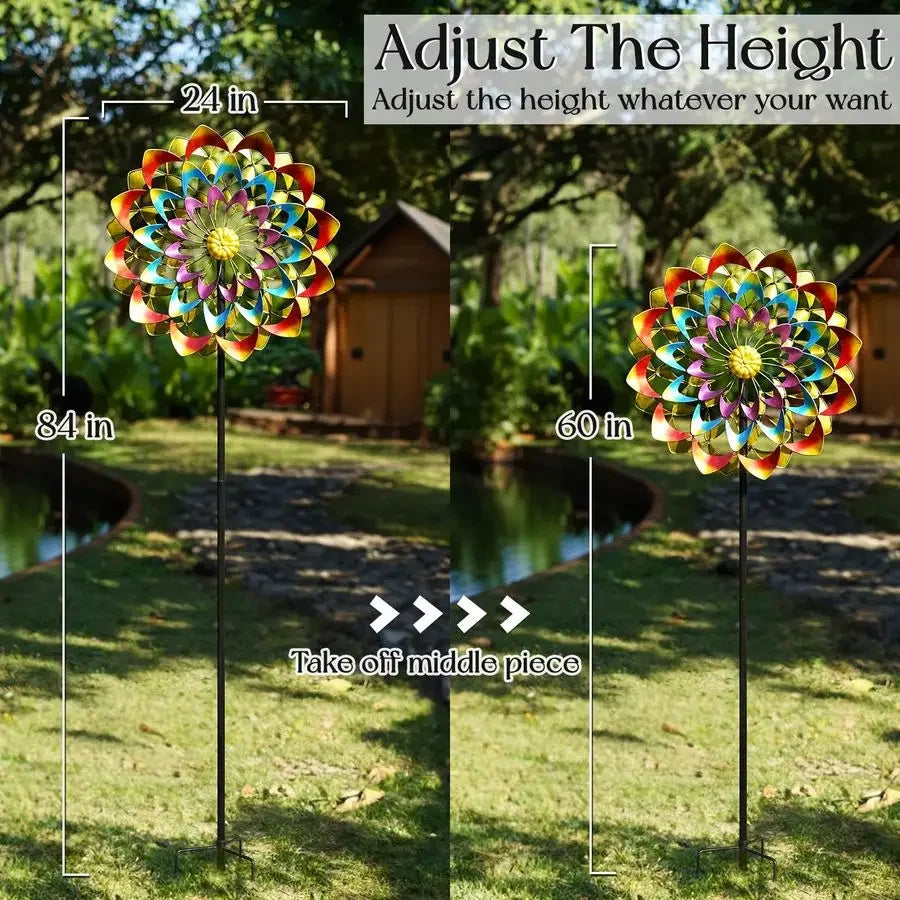 Spinners Outdoor for Yard and Garden Large, Metal Wind Spinners amp Wind Sculptures 84 inch, Birthday Gift for Women Family Gar
