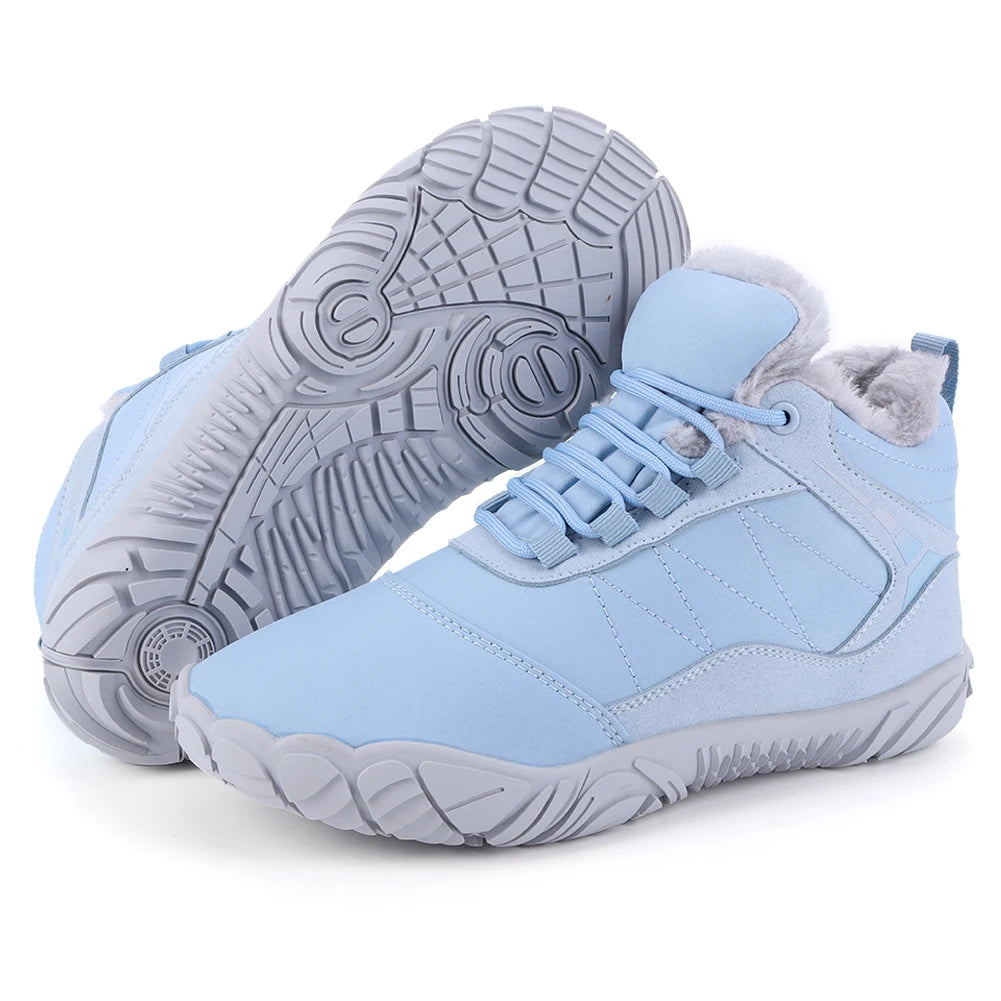 Winter Plush Boots Barefoot Snow Boots Non Slip Wide Toe Box Barefoot Shoes Outdoor Trekking Shoes for Travel Climbing