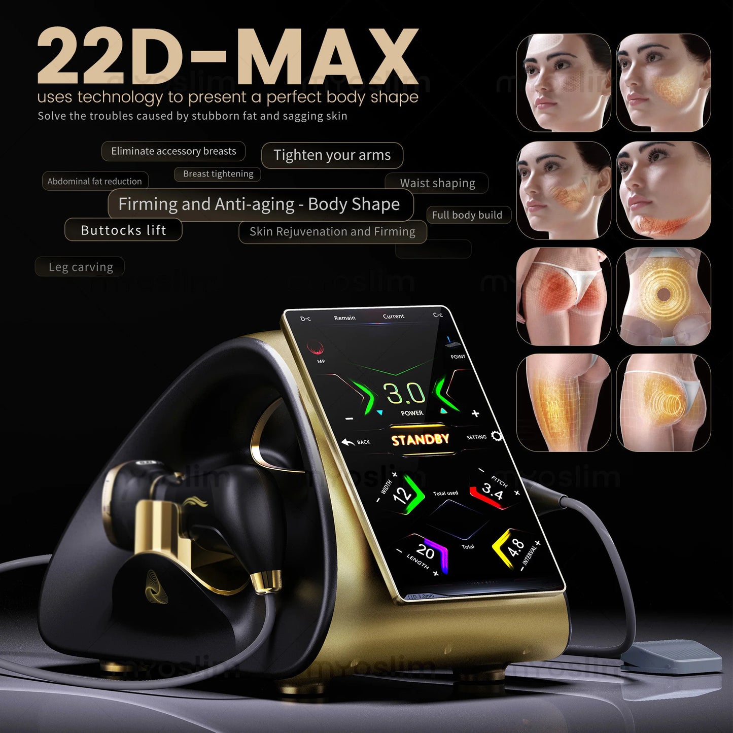 22D Max HIFU Beauty Equipment Machine For Facial Tightening