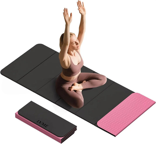 Foldable Yoga Mat Non Slip TPE SGS Certified For Travel
