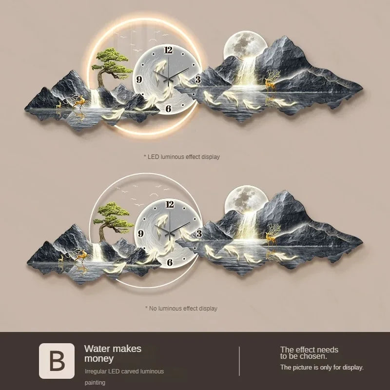 Nordic Minimalist LED Wall Clock For Modern Living Room