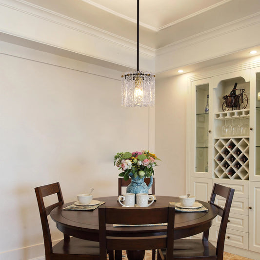 VETRULUS Crystal Glass Pendant Ceiling Light Modern Bedroom Lamp