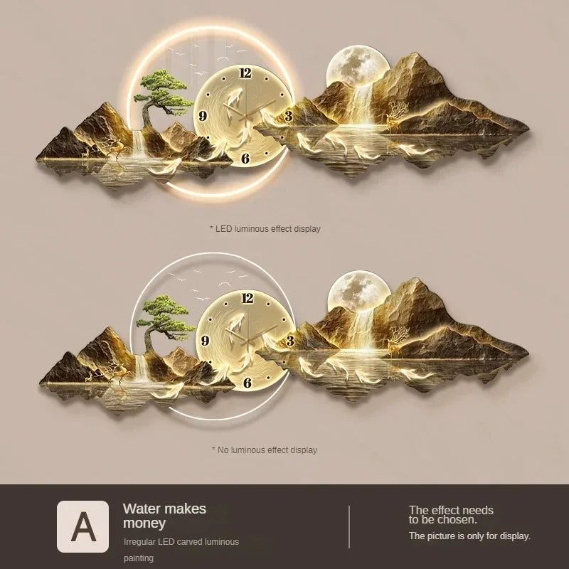 Nordic Minimalist LED Wall Clock For Modern Living Room