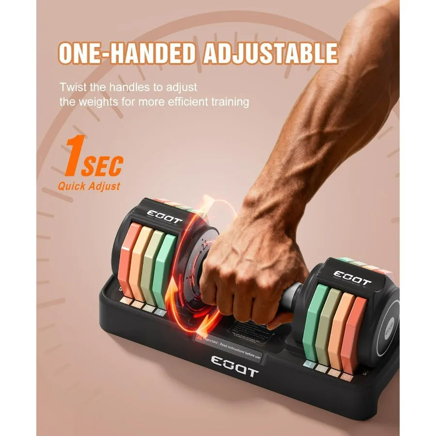 Adjustable Dumbbells Set 12.5 Lb With Anti Slip Handle