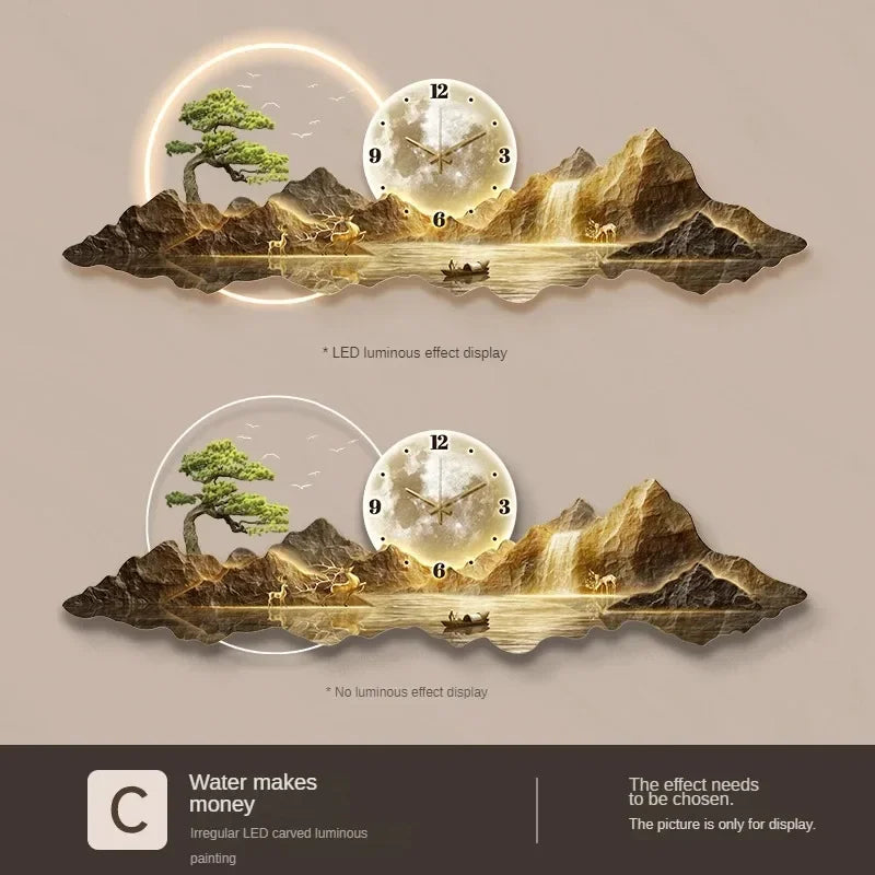 Nordic Minimalist LED Wall Clock For Modern Living Room