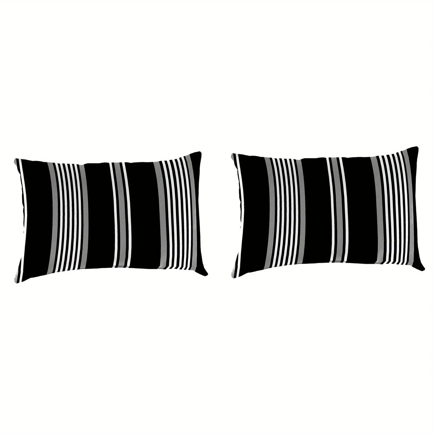 Outdoor Lumbar Pillow Set 2 Pack Waterproof Cushions for Patio