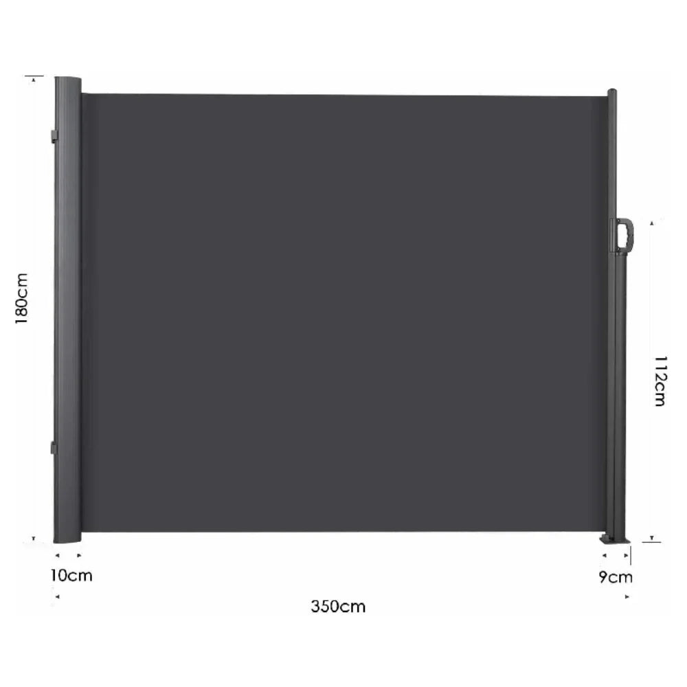 Retractable Side Awning for Outdoor Patio Privacy Screen and Shade