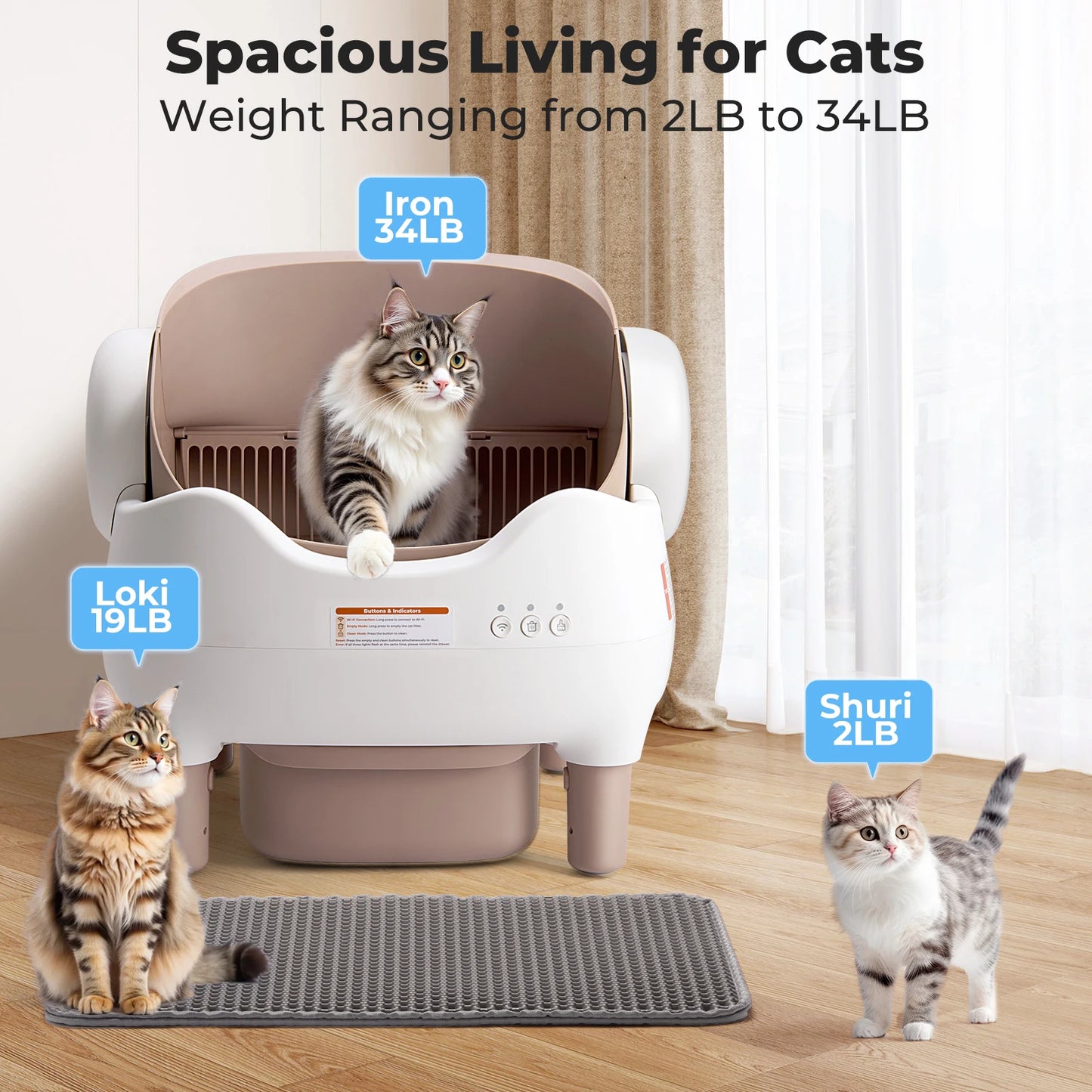 Lunapurr Automatic Self Cleaning Litter Box With App Control
