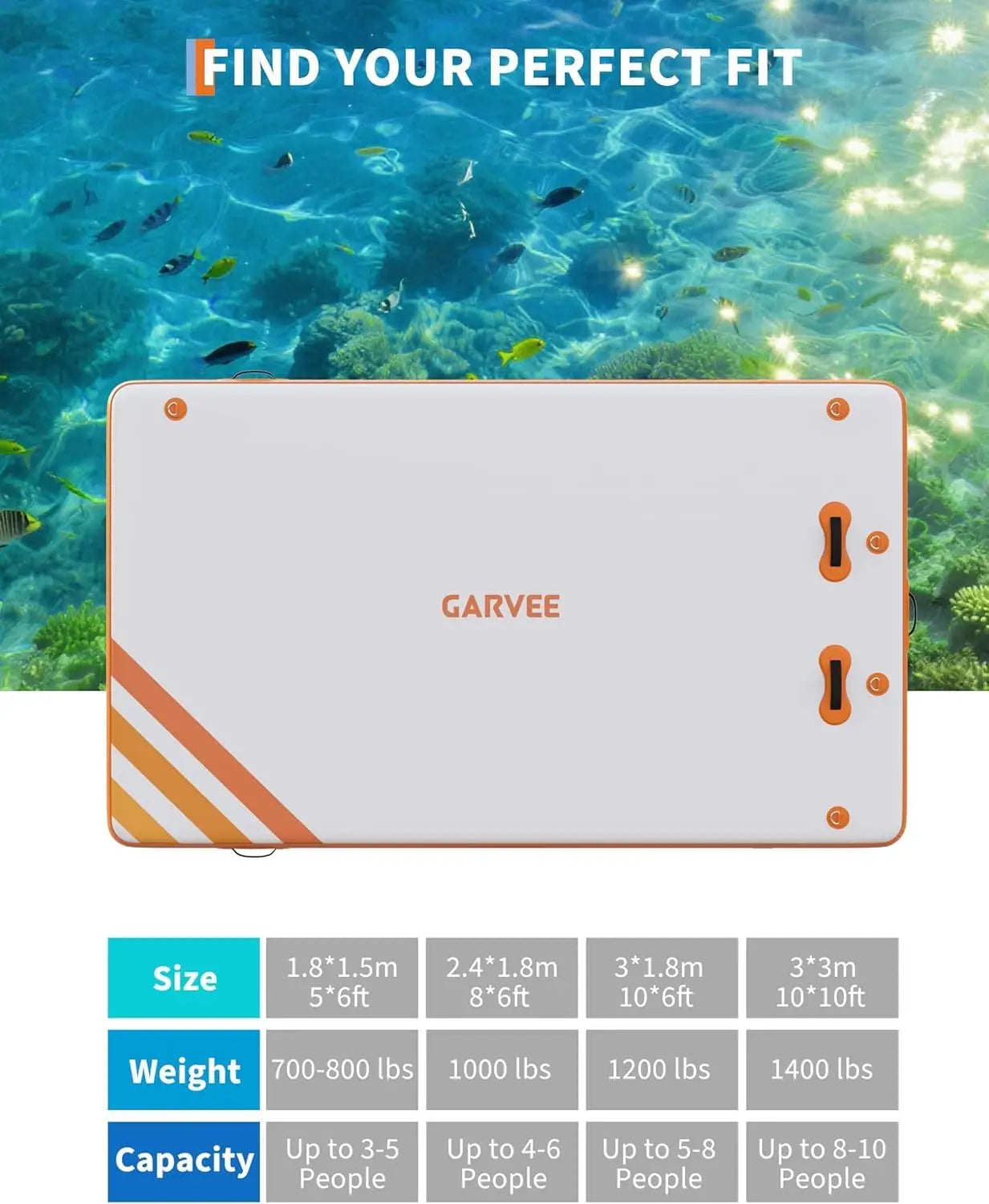 Inflatable Floating Dock Swim Platform for Lakes and Beaches