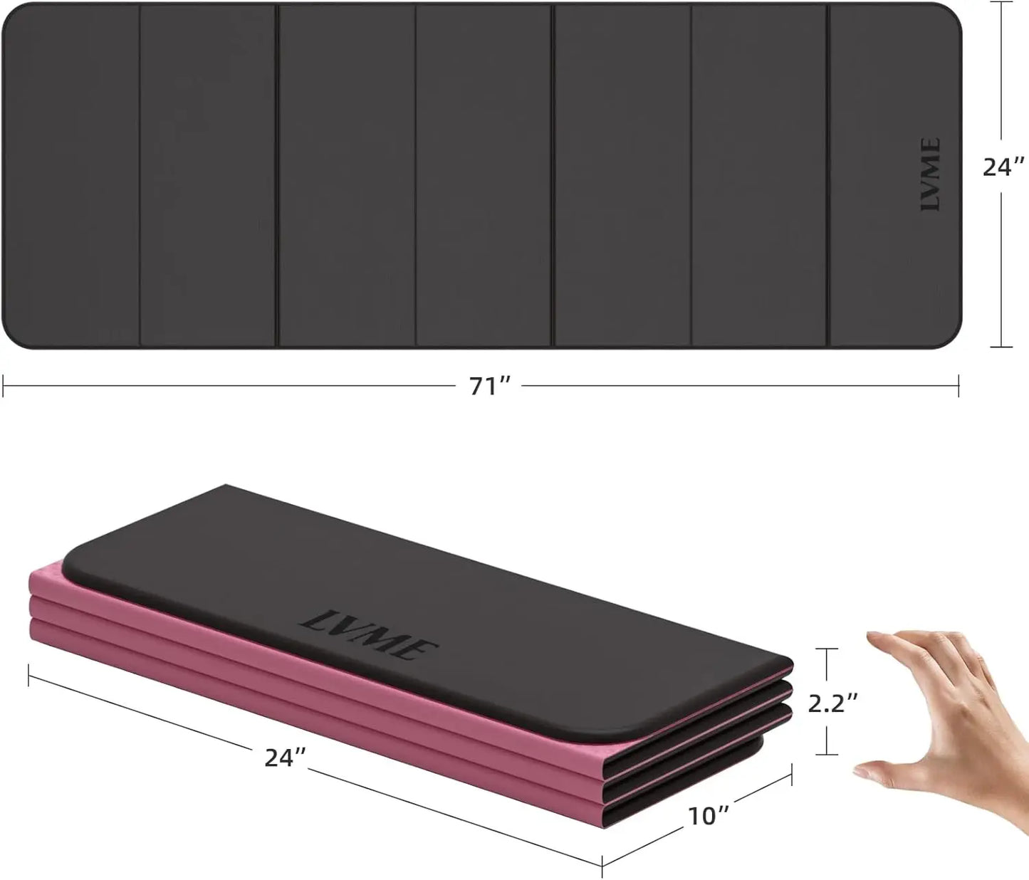 Foldable Yoga Mat Non Slip TPE SGS Certified For Travel