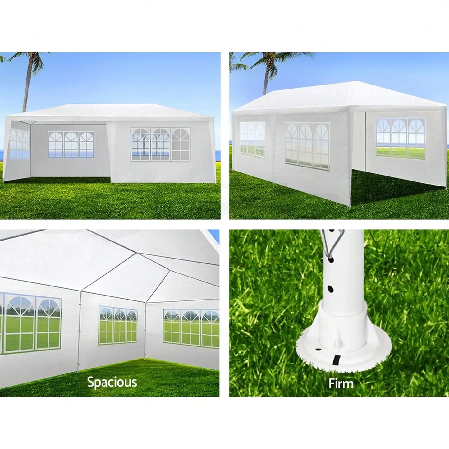 NONECN Wedding Canopy Tent Outdoor Gazebo With 6 Removable Sides