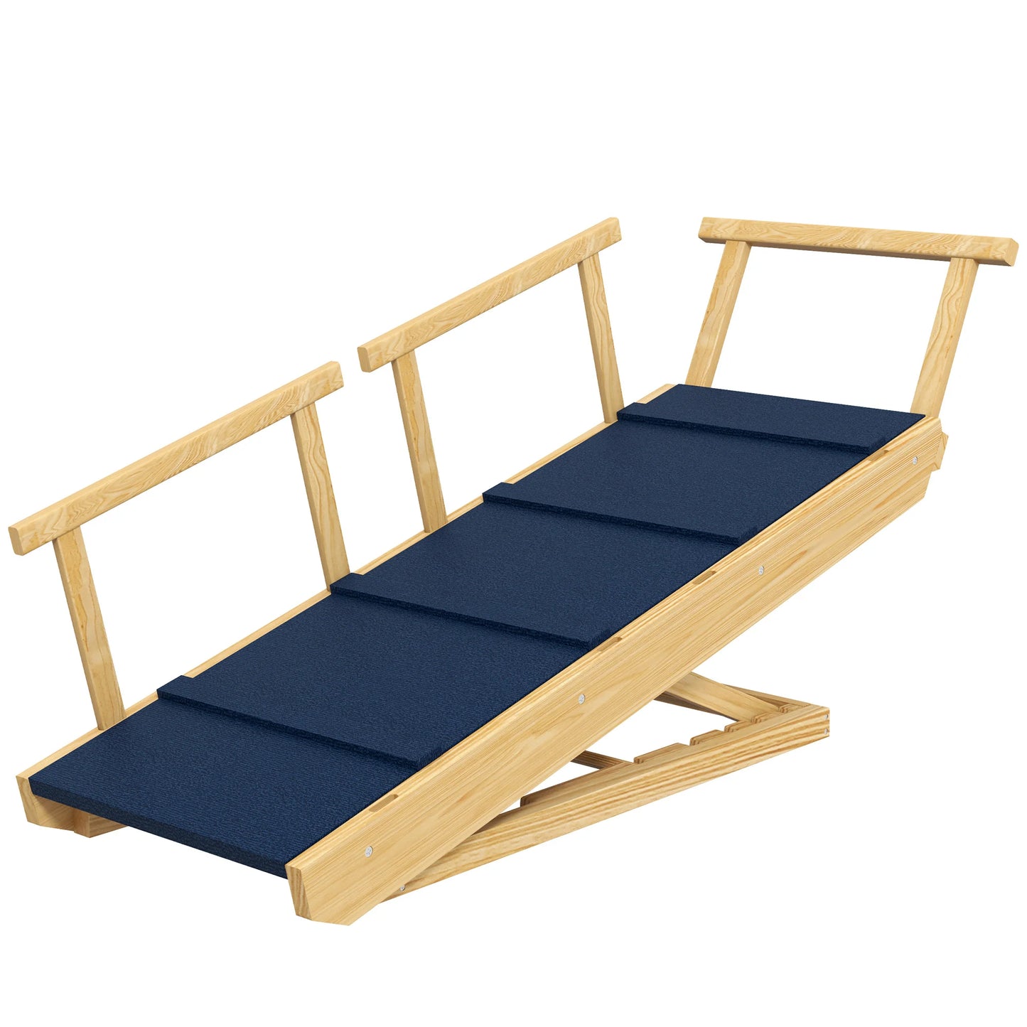 Adjustable Wooden Dog Ramp for Bed and Couch Foldable Pet Ramp with Non Slip Mat for Large Senior Dog Up To 88 Lbs Easy Assembly