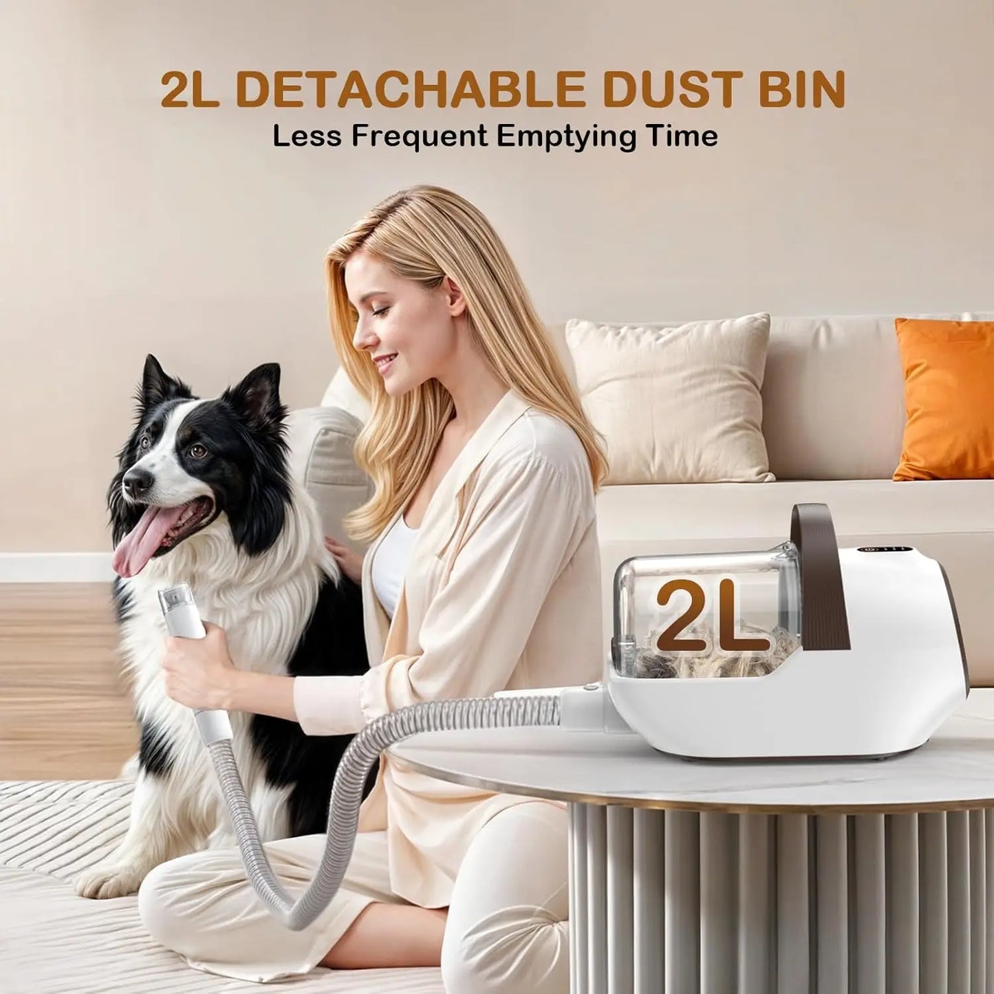 Dog Grooming Vacuum With Clipper And Nail Grinder Kit