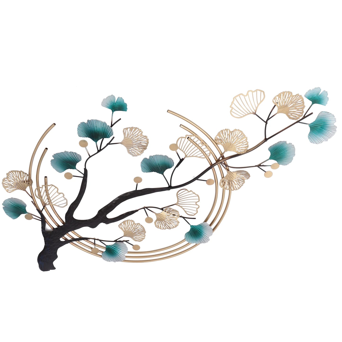 3D Ginkgo Tree Metal Wall Art Decor For Living Room