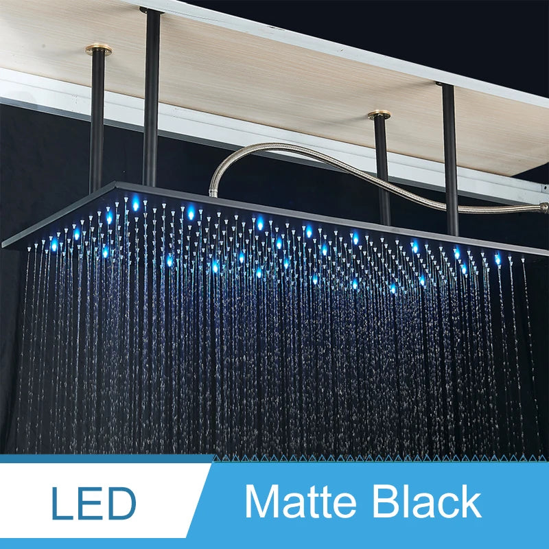 Shinesia LED Ceiling Mounted Shower System Rainfall