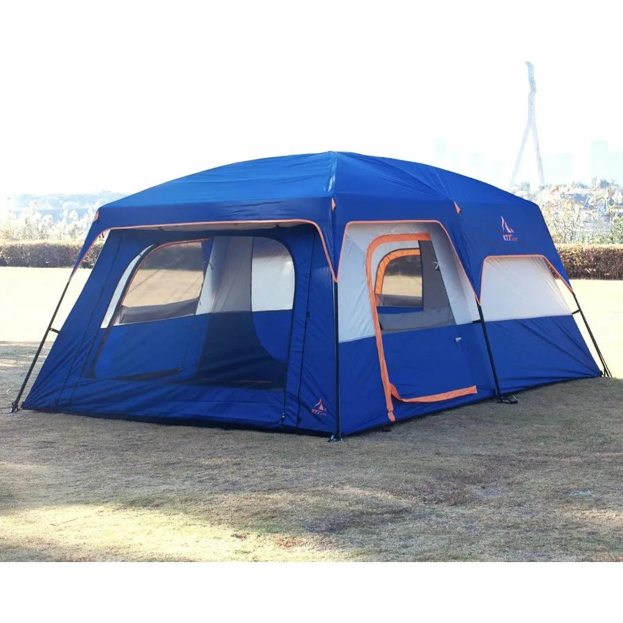 Waterproof Double Layer Tent With Two Rooms And Three Doors