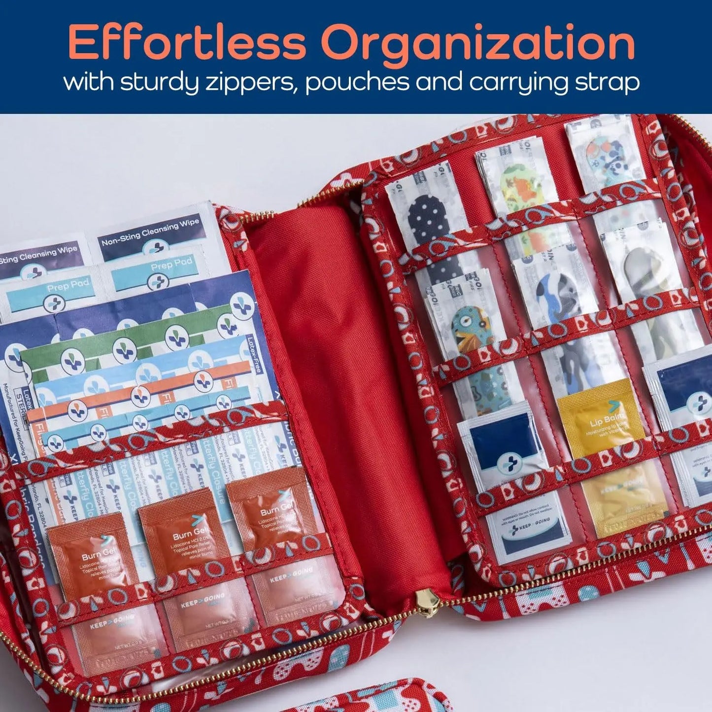 First Aid Kit for Kids Travel With Latex Free Bandages