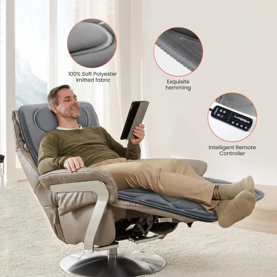 Massage Pad With Heat And Ten Motor Vibration For Relief