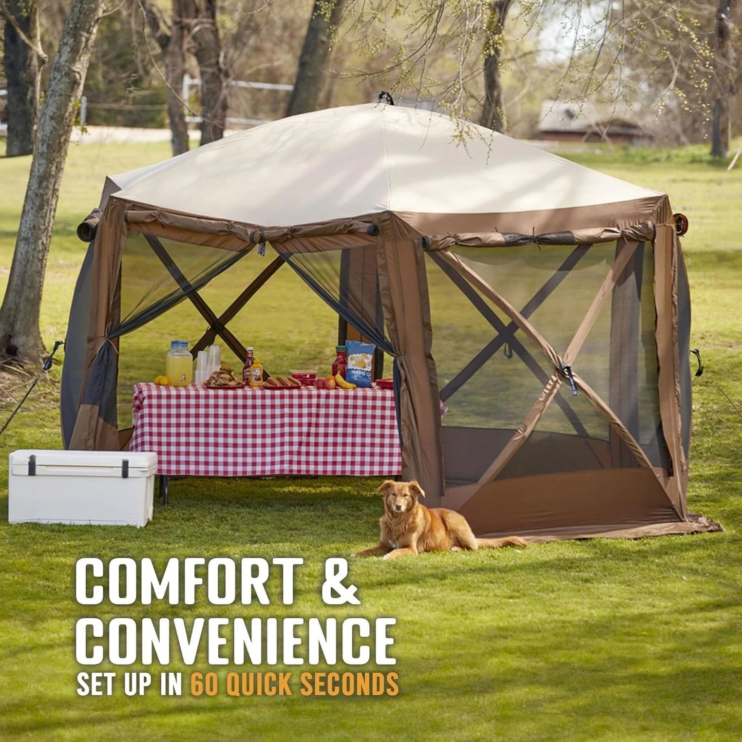 Pop Up Screen Tent Outdoor Gazebo Canopy Pavilion Foldable Portable