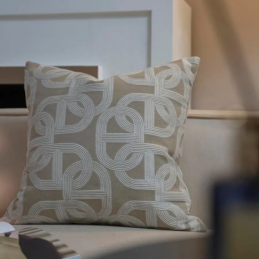 Croker Horse Pig Nose Horseshoe Pattern Chenille Throw Pillow Cover