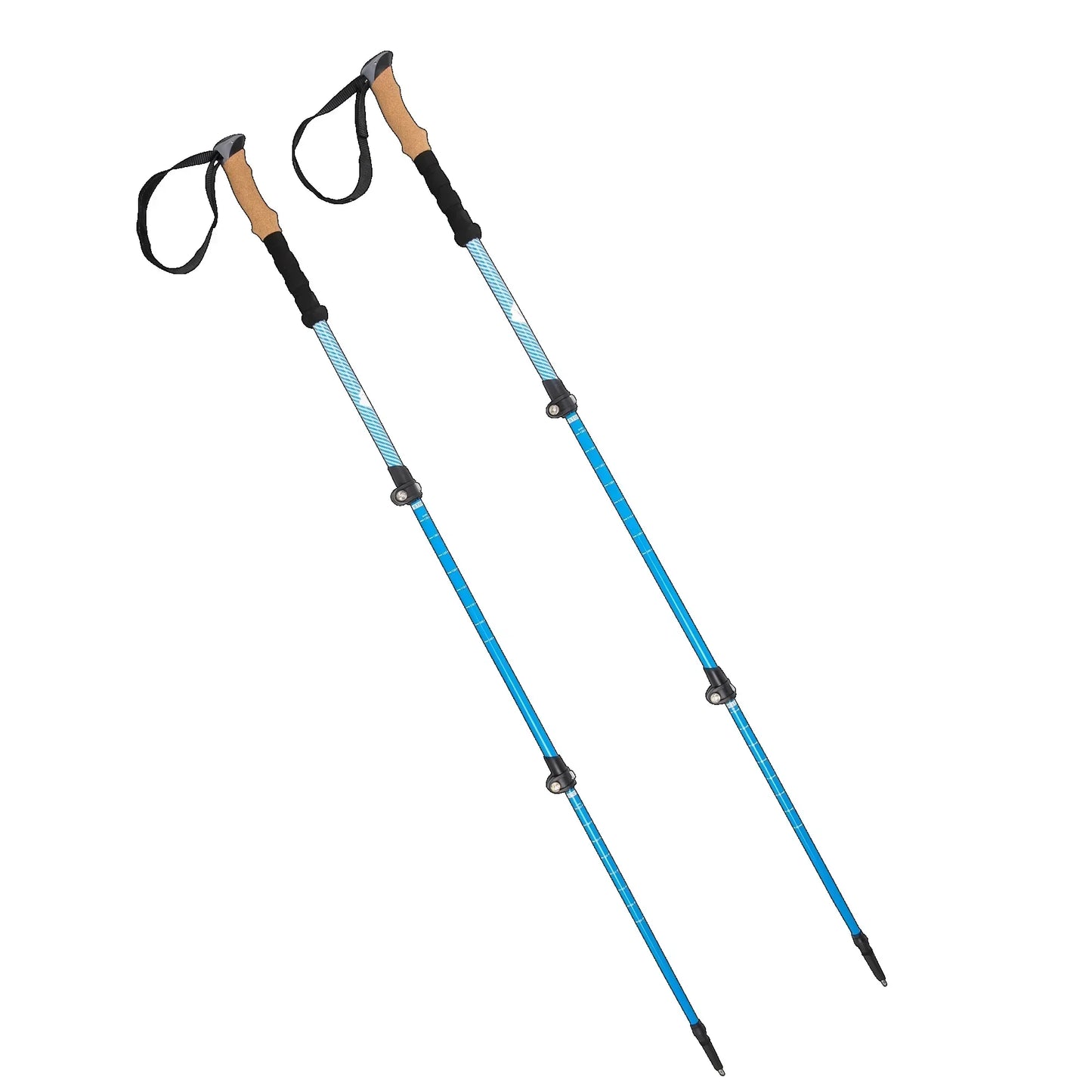 Lightweight Carbon Fiber Trekking Poles Quick-Lock Cork Grip 2-Pack