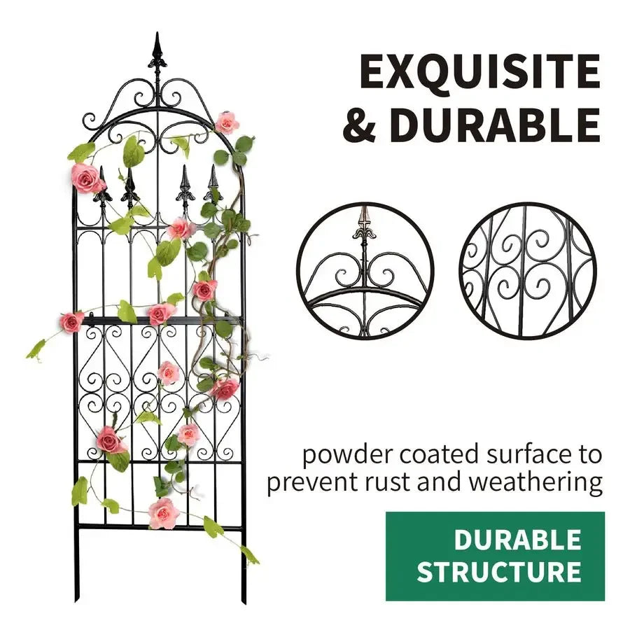 Trellis 70H x 21.7W for Climbing Plants Heavy Duty Garden Trellises Metal Iron Wire Vine Flower Trellis for Rustproof Outdoor C