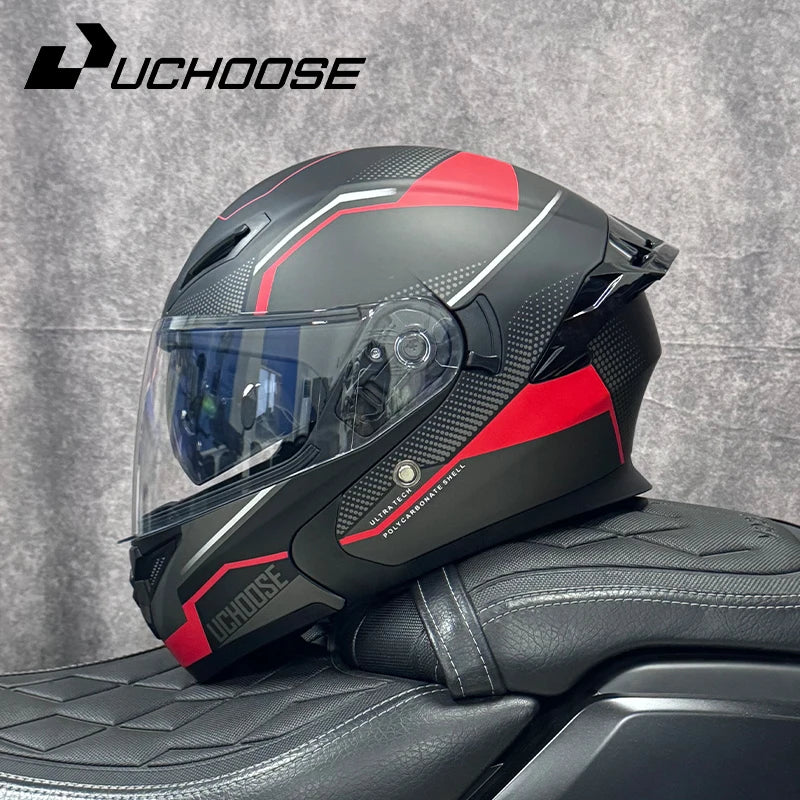 UCHOOSE DOT Motorcycle Helmet Four Seasons Off Road Modular