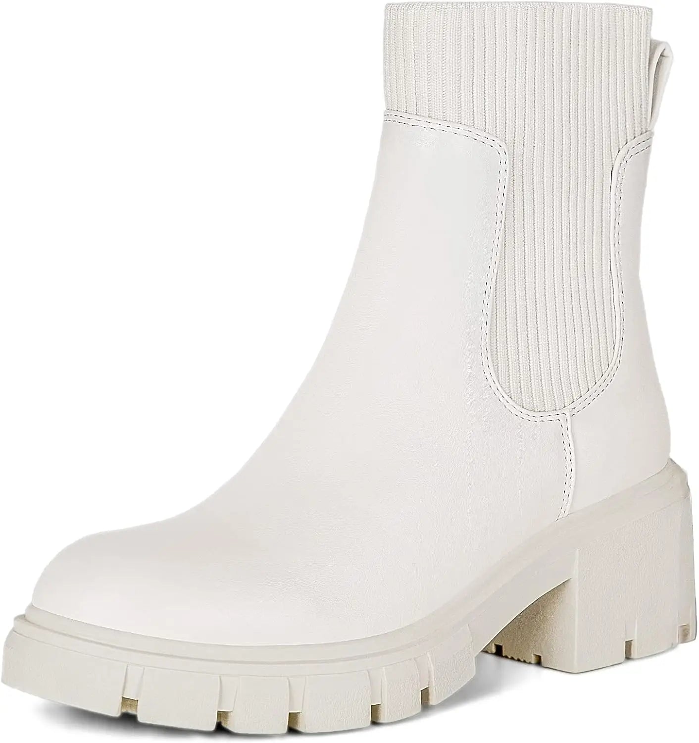 Women's Chelsea Boots Slip On Platform Lug Sole Booties