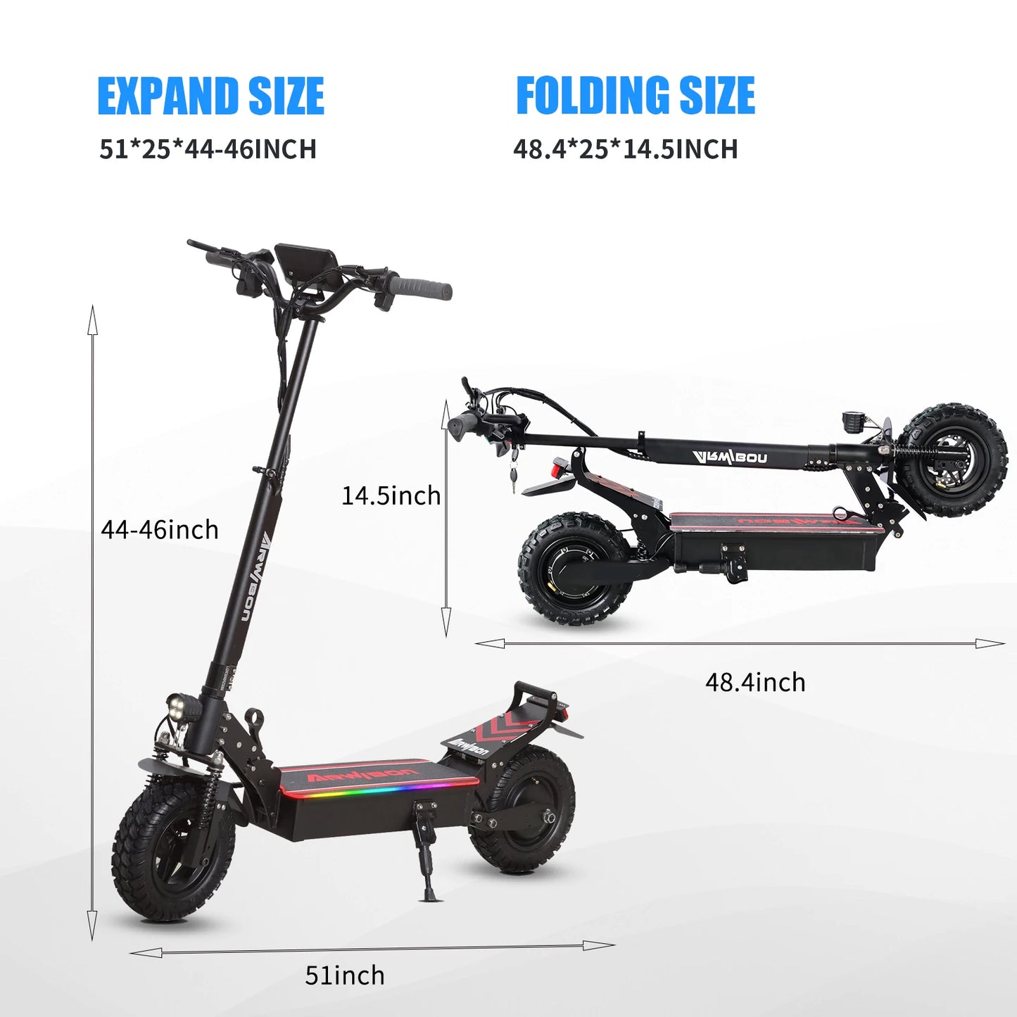 Arwibon Q30 Electric Scooter 2500W 30MPH All-Terrain