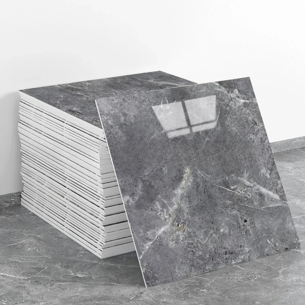 10-40PCS Imitation Marble 3D Ceramic Tile Wall Renovation Decoration Sticker Waterproof Self-adhesive Home Floor Sticker