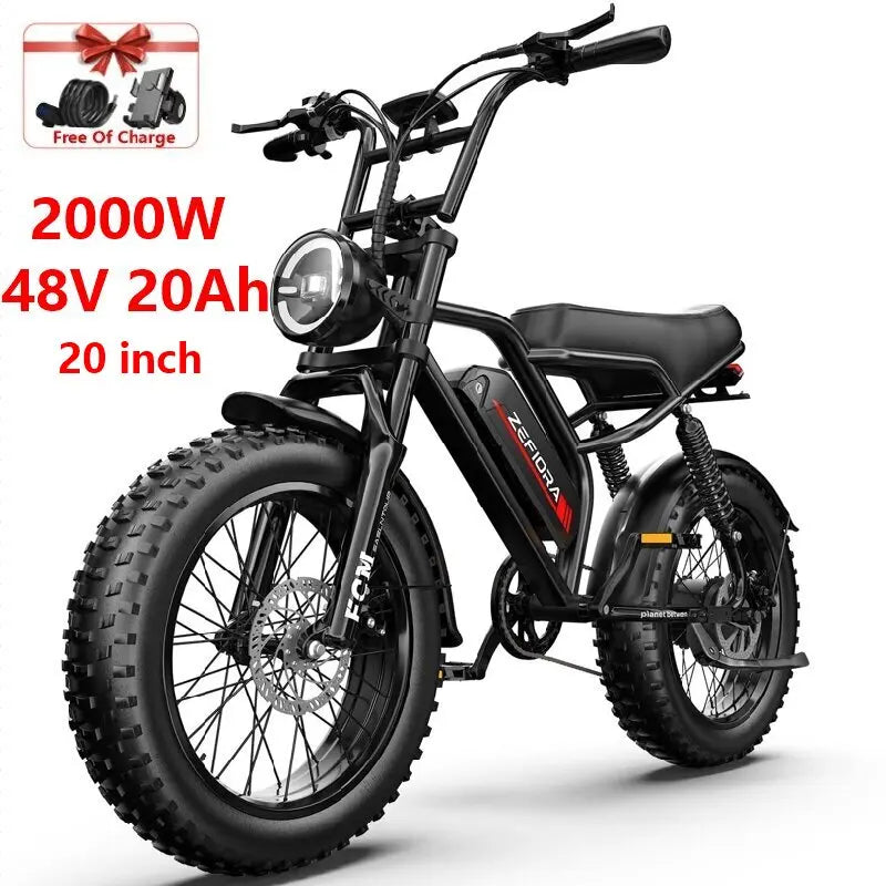 ZEFIORA V12 Electric Bike For Adults With Brushless Motor