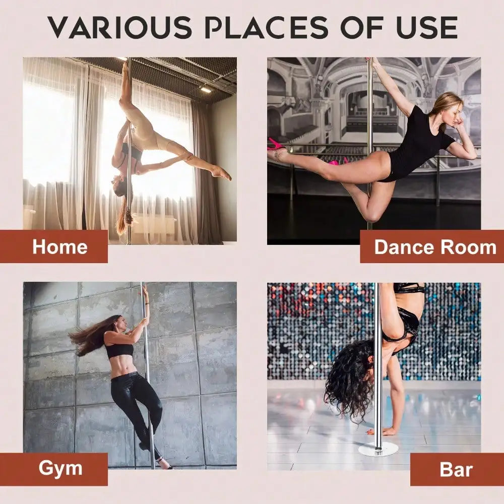 Dance Pole Kit 45mm Spinning And Static Pole For Exercise And Club