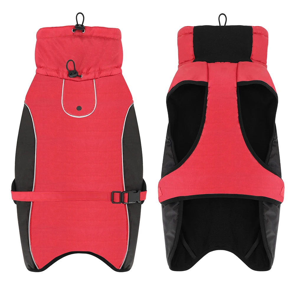 Waterproof Big Dog Coat Jacket Reflective Raincoat For Dogs