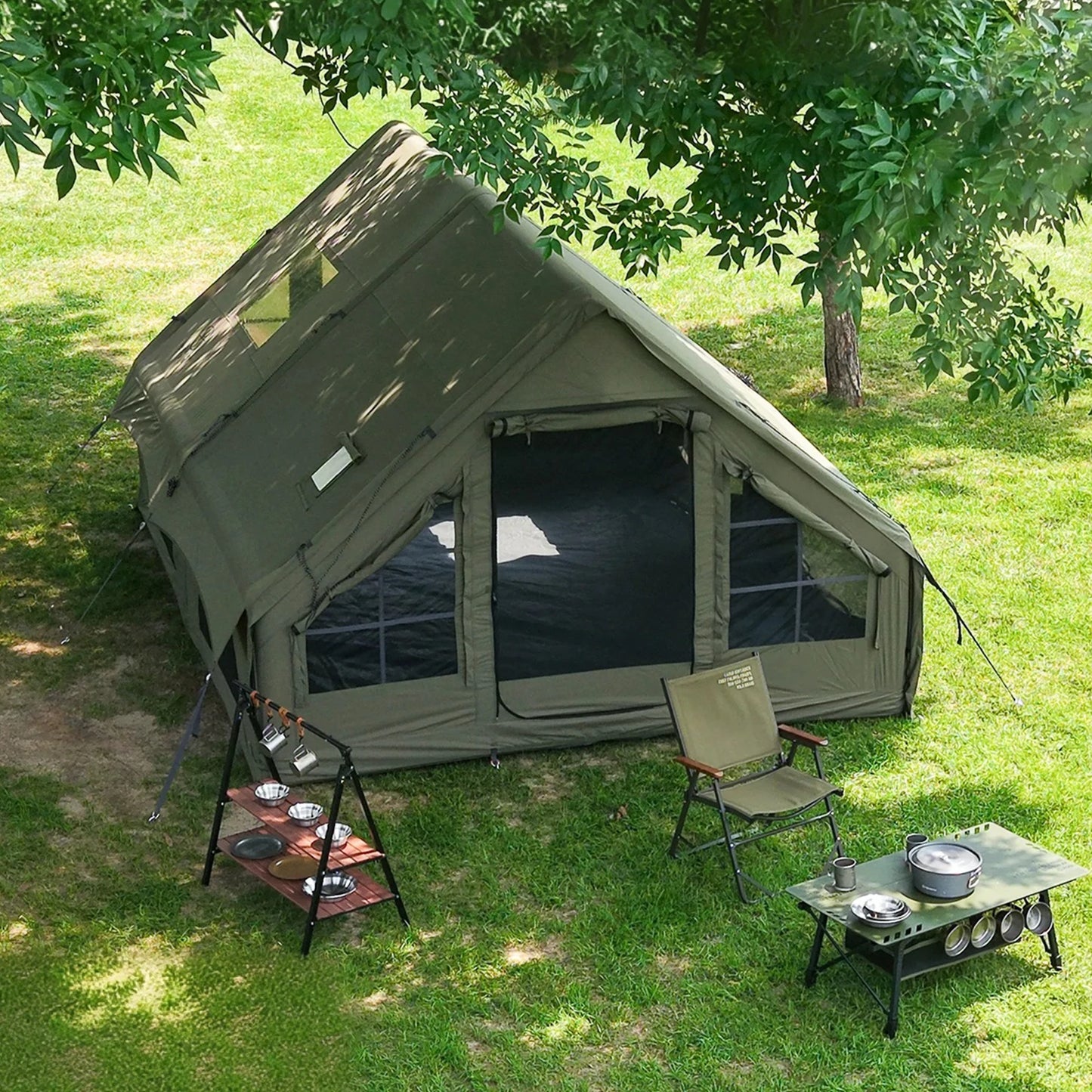 SENLEETO Army Green Waterproof Windproof Tent For Camping