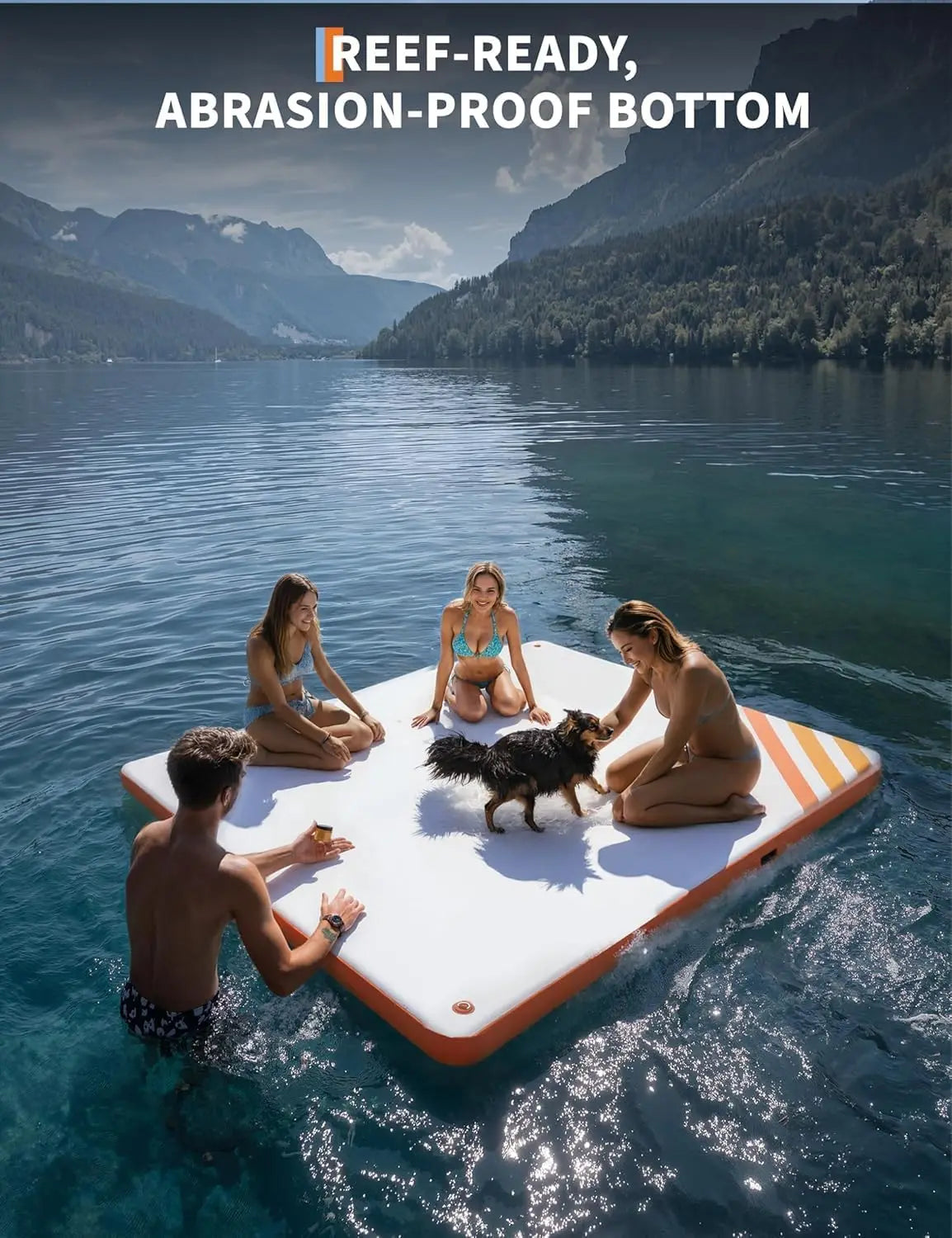 Inflatable Floating Dock Swim Platform for Lakes and Beaches