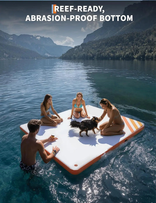 Inflatable Floating Dock Swim Platform for Lakes and Beaches