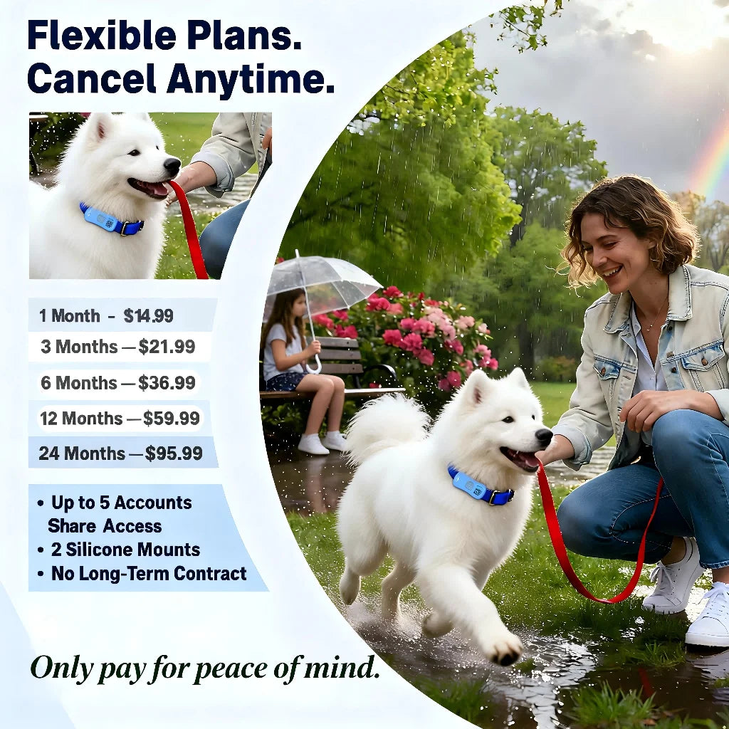 WANWAYTECH GPS Pet Tracker Real Time Tracking for Dogs Cats