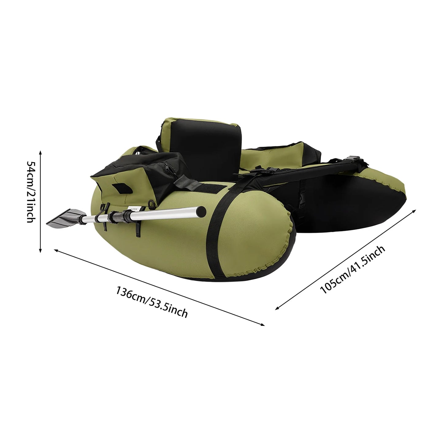 Inflatable Fishing Boat Portable Oxford Cloth Rafting Boat