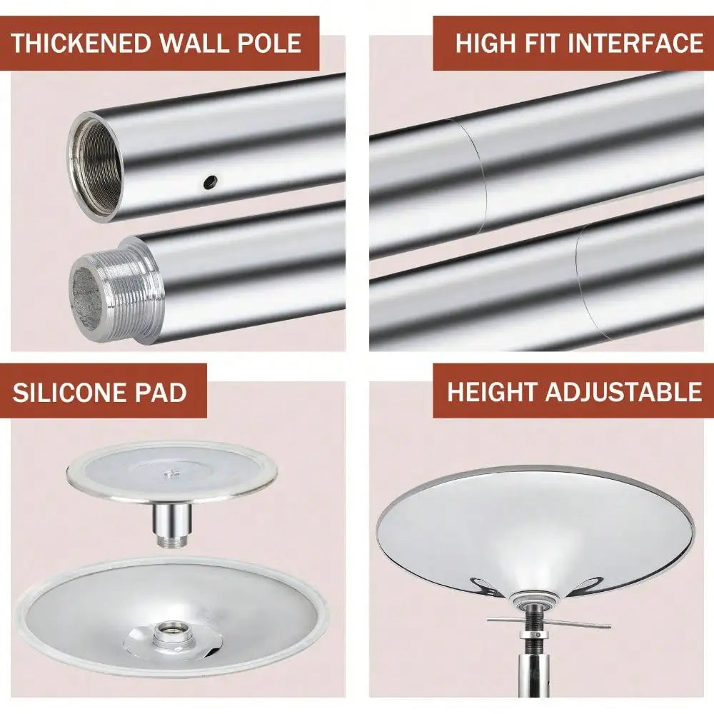 Dance Pole Kit 45mm Spinning And Static Pole For Exercise And Club