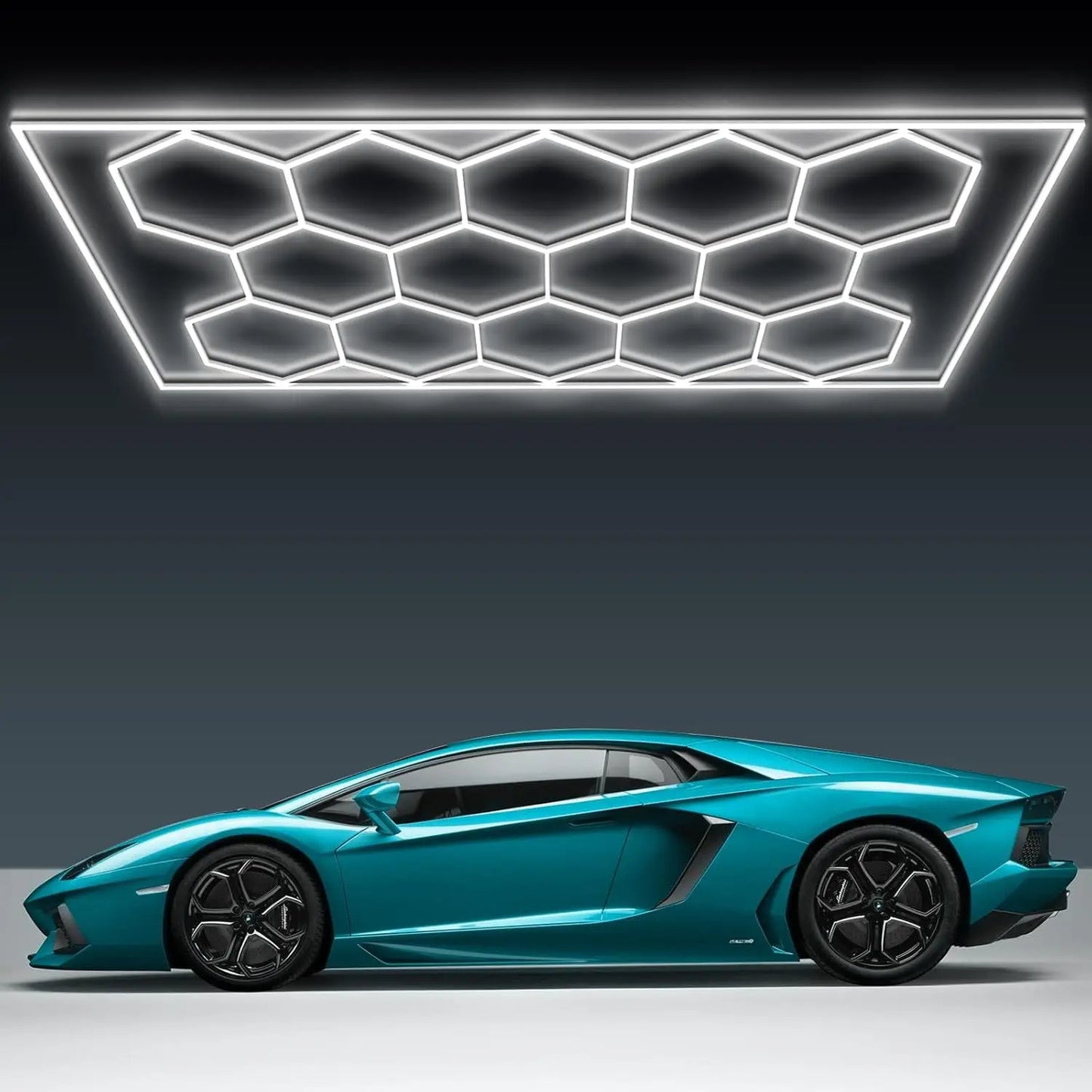 Hexagon Garage LED Light Honeycomb Grid