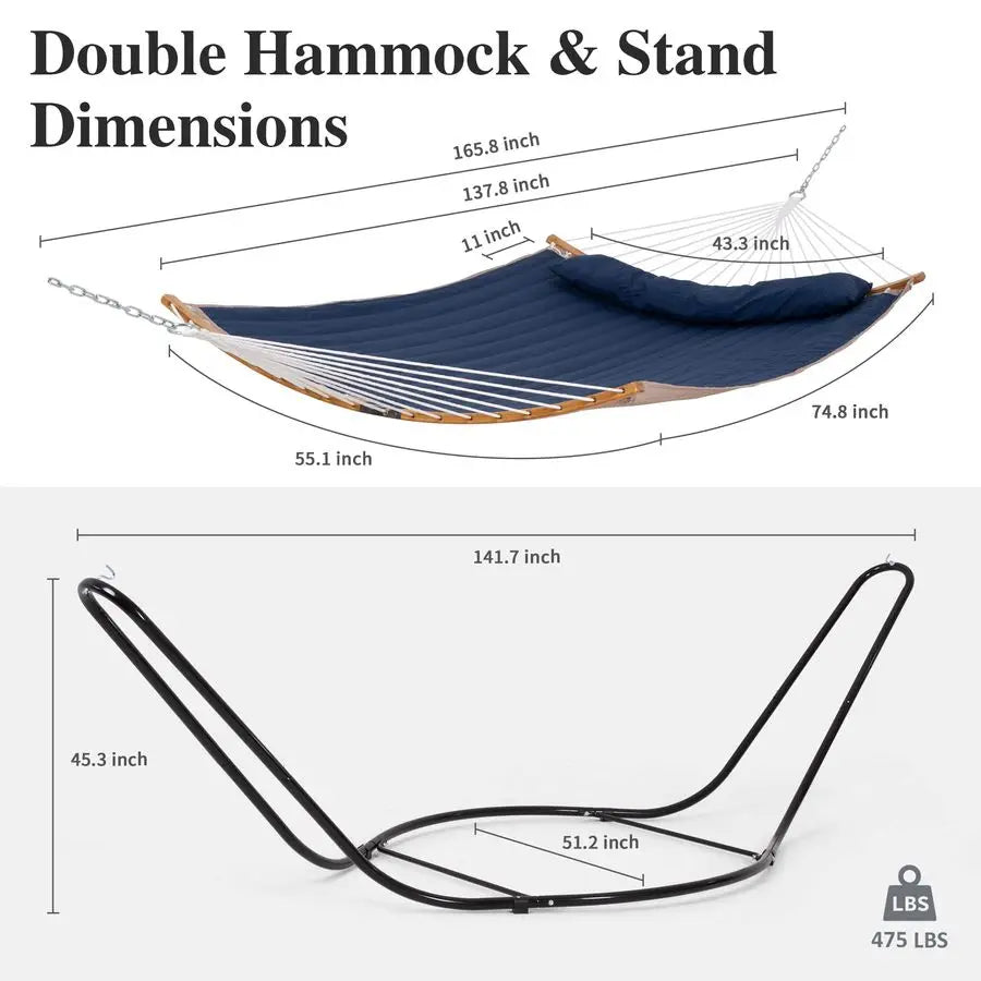 Outdoor Free Standing Hammock With Heavy Duty Stand