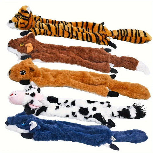 5-Pack Squeaky Plush Dog Toys for Medium and Large Breeds