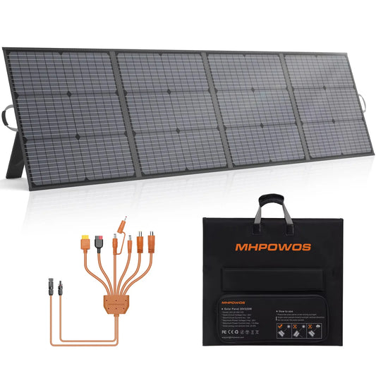 MHPOWOS 220W Foldable Solar Panel Charger For Outdoor Use
