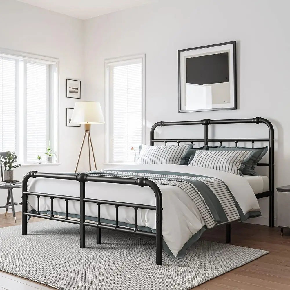 DAFIFY Bed Frame With Headboard And Footboard No Box Spring