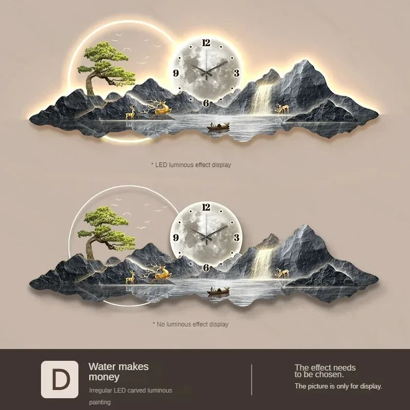 Nordic Minimalist LED Wall Clock For Modern Living Room