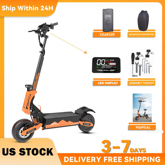 Arwibon 5600W Dual Motor Electric Scooter 46MPH