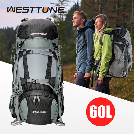 WEST TUNE Explorer Internal Frame Backpack for Hiking Rain Cover