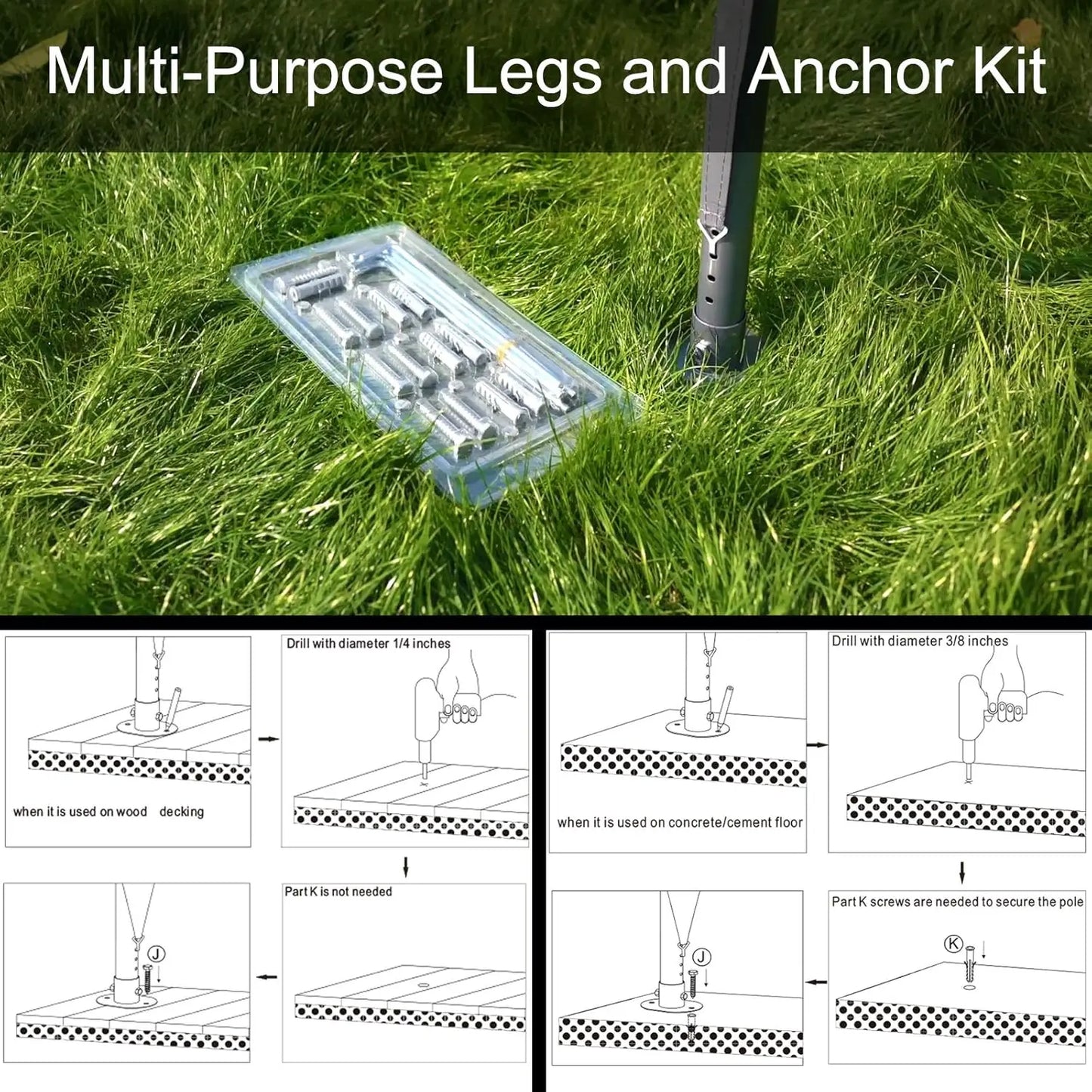 10x20 Ft Heavy Duty Carport Canopy Outdoor Portable Garage Tent Boat Shelter with 6 Legs for Outdoor Party,, Customized